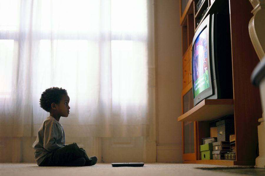 Boy Watching Television